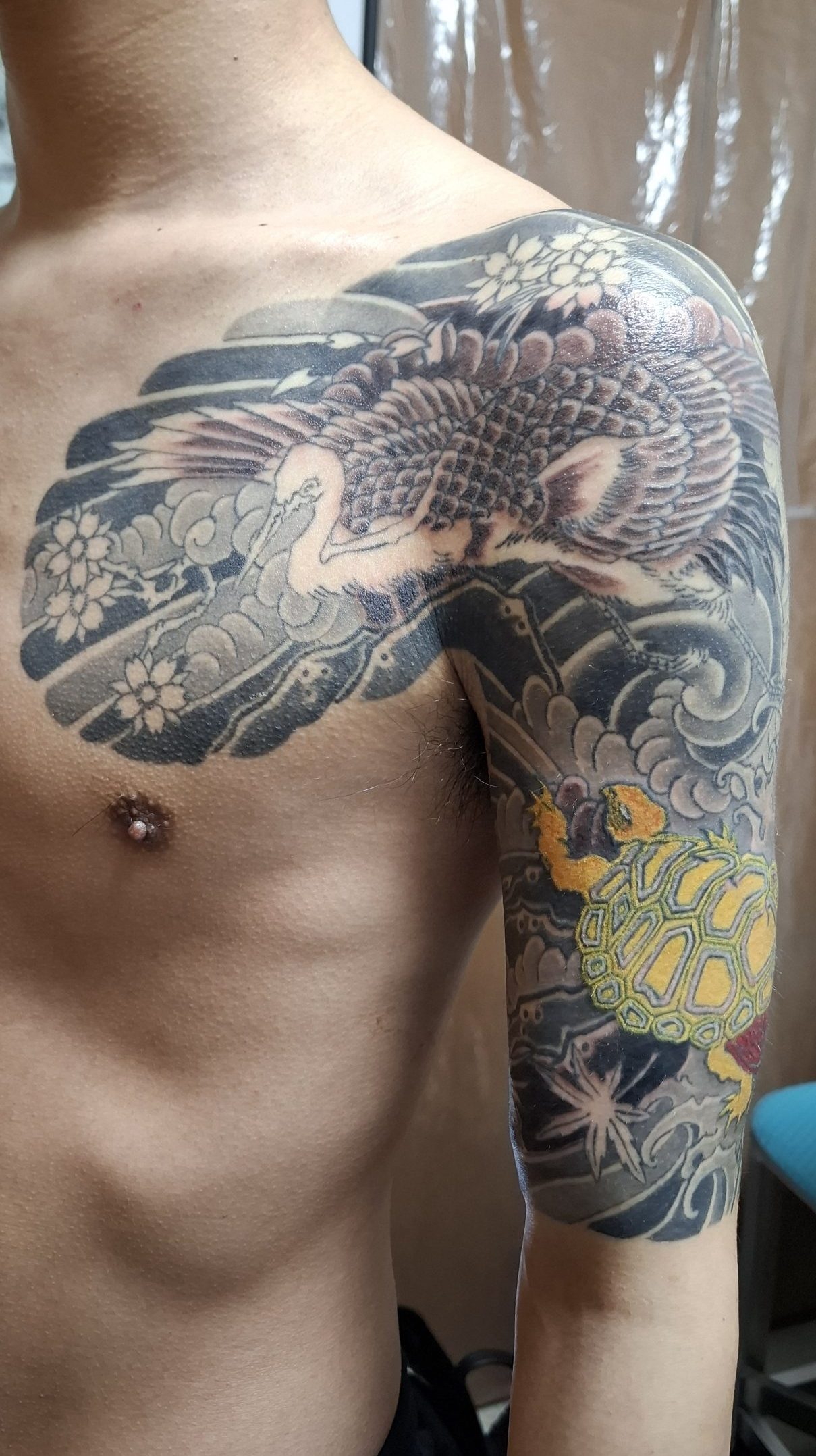 鶴・亀 タトゥー