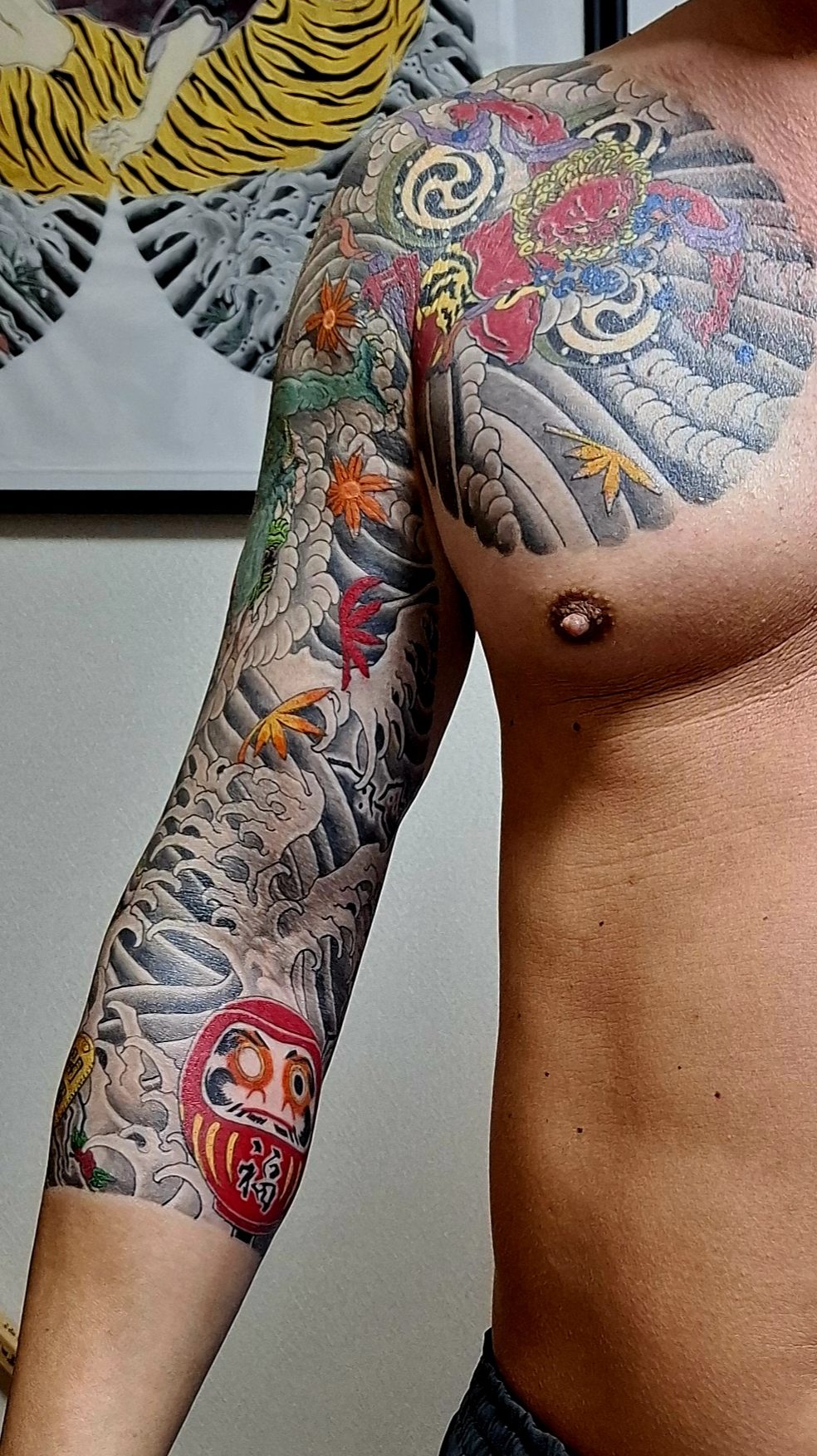 雷神・達磨 タトゥー